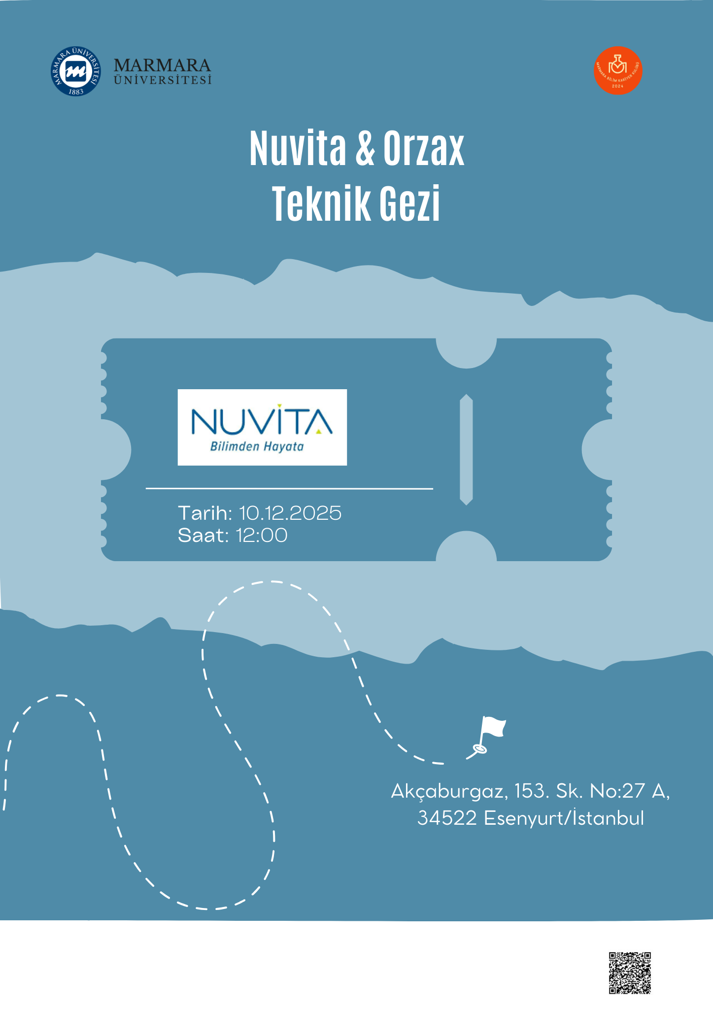 -Nuvita & Orzax Teknik Gezi
Üniversite Dışı - Akçaburgaz, 153. Sk. No:27 A, 34522 Esenyurt/İstanbul - 10.12.2025 12:00:16:30