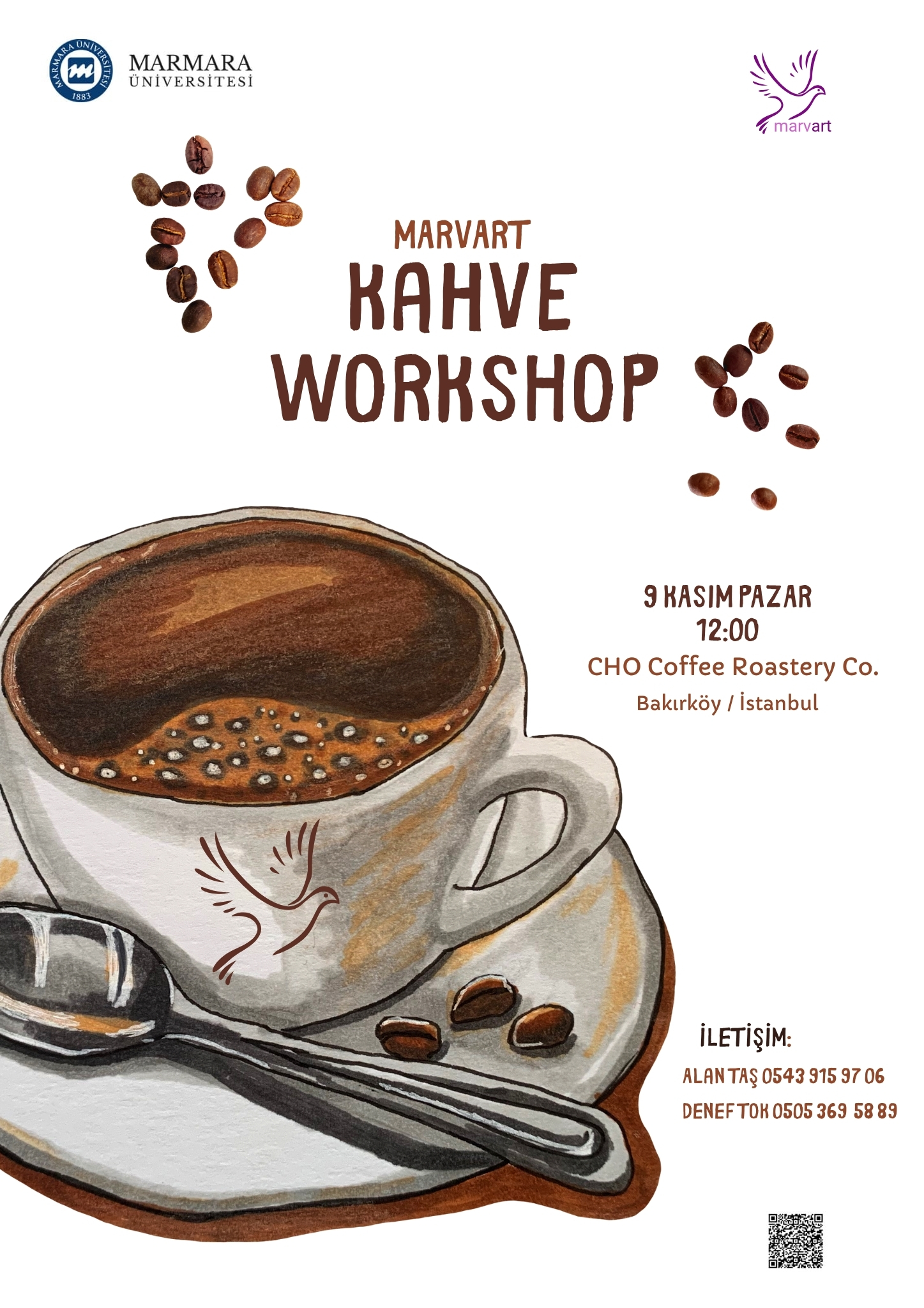 -Kahve Workshop Etki̇nli̇ği̇
Üniversite Dışı - CHO Coffee Roastery Co. Kafe, Adres: Cevizlik, Reyhan Sok. 15A, 34142 Bakırköy/İstanbul - 09.11.2025 12:00:14:00