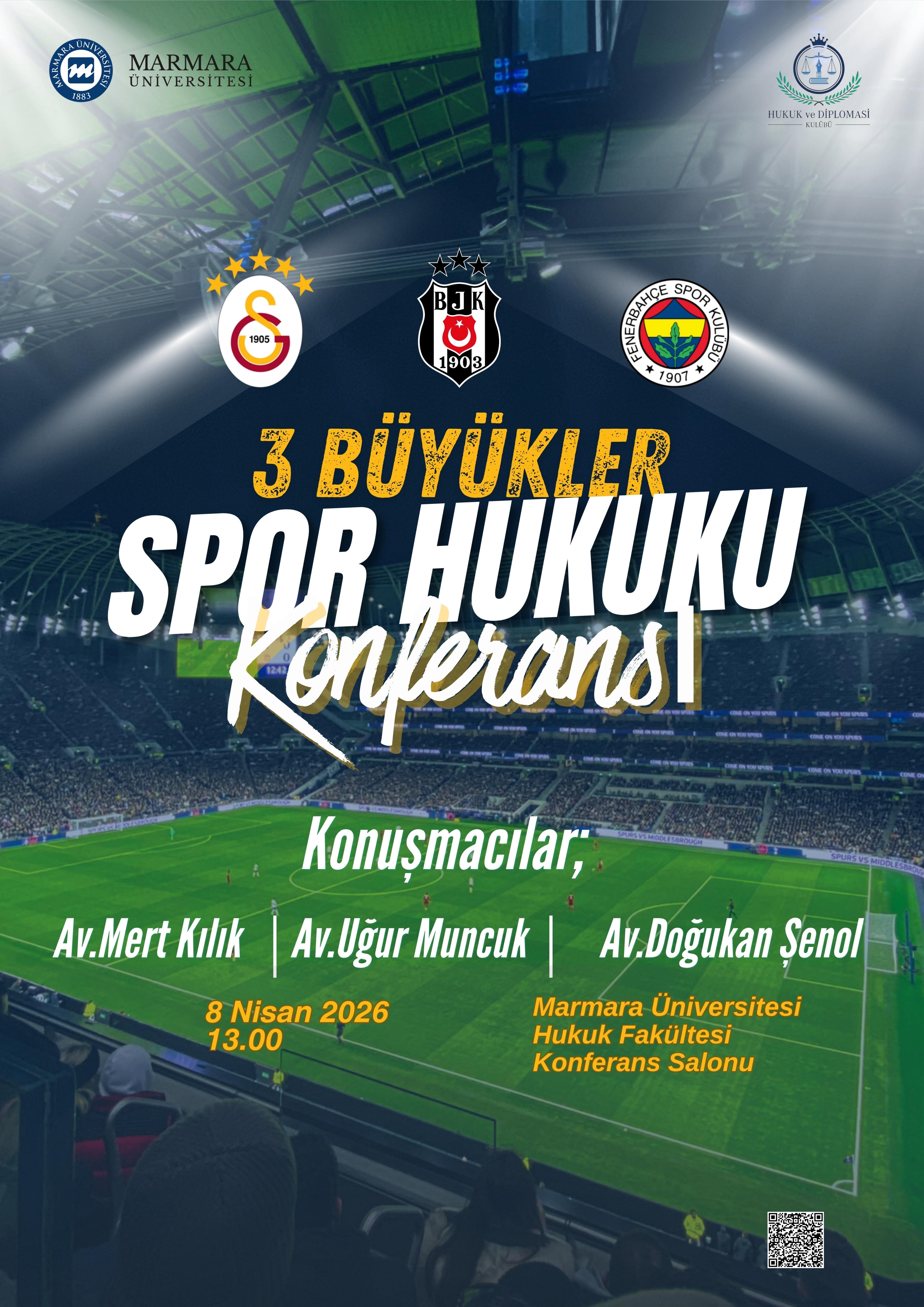 -3 Büyükler Spor Hukuku Konferansı
Göztepe Yerleşkesi - Hukuk Fakültesi Konferans Salonu - 08.04.2026 09:00:16:30