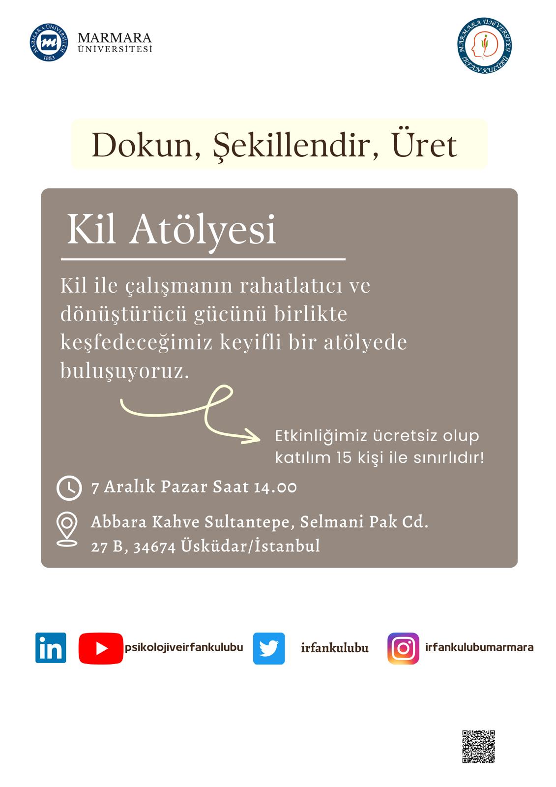 -Kilden Tütsülük Yapımı
Üniversite Dışı - Üsküdar Abbara Kafe - 07.12.2025 14:00:16:00