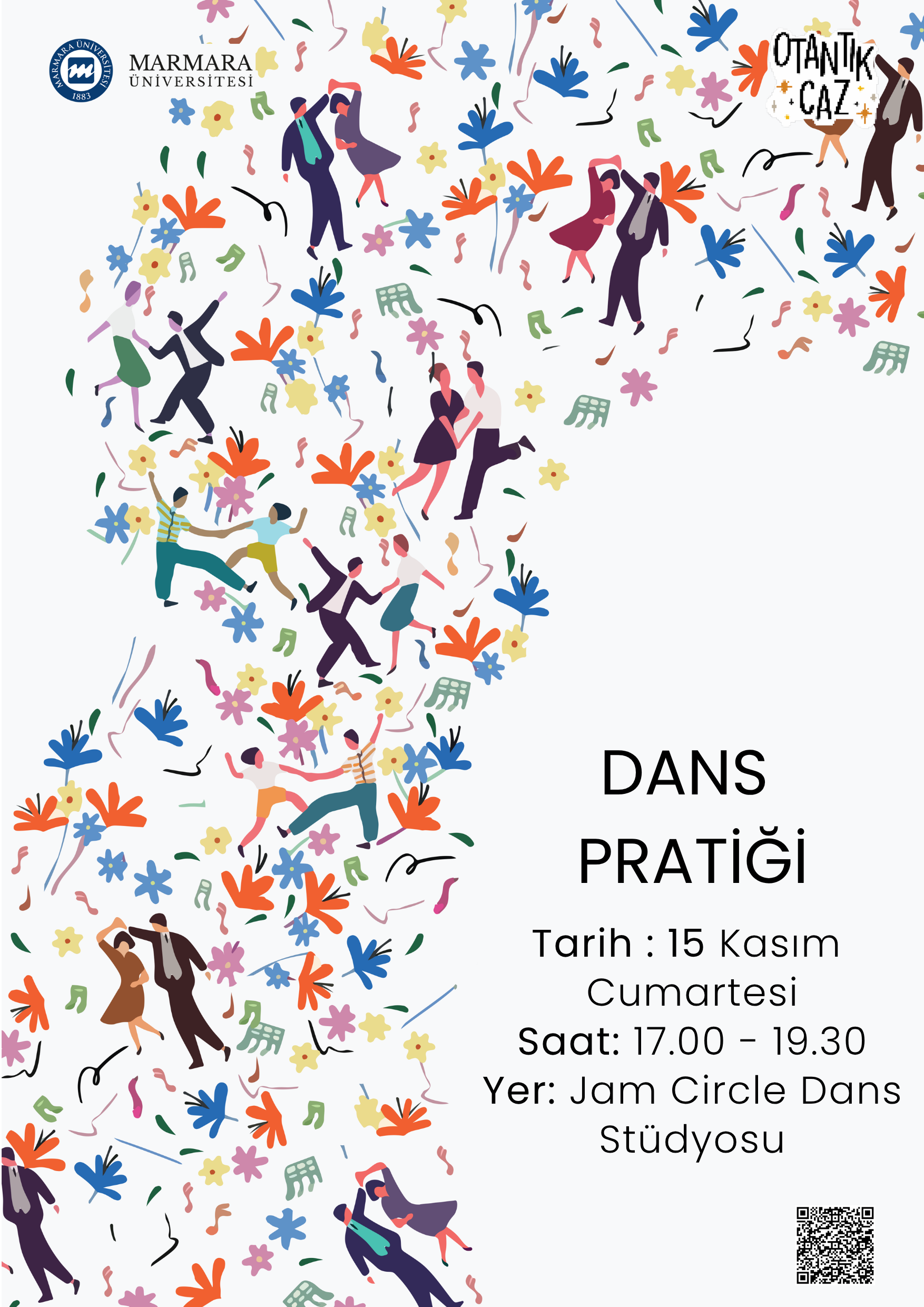 -Swing Dans Pratiği
Üniversite Dışı - Jam Circle Kadıköy Dans Stüdyosu - 15.11.2025 17:00:19:30