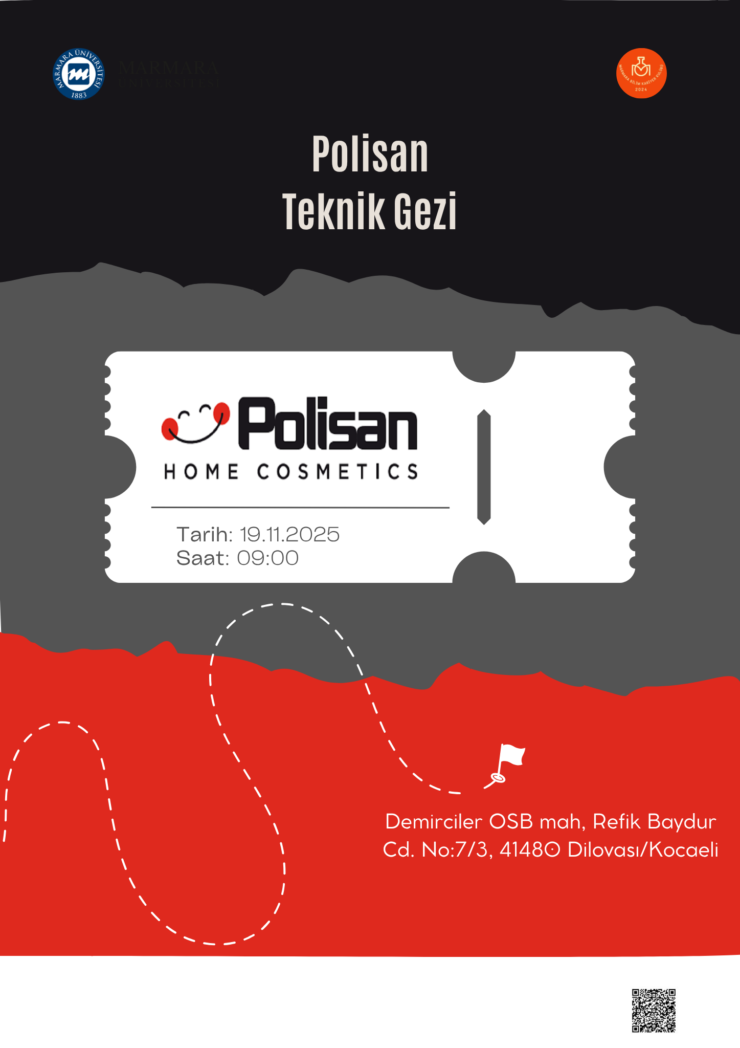 -Polisan Teknik Gezi
Üniversite Dışı - Demirciler OSB mah, Refik Baydur Cd. No:7/3, 41480 Dilovası/Kocaeli - 19.11.2025 09:00:16:30