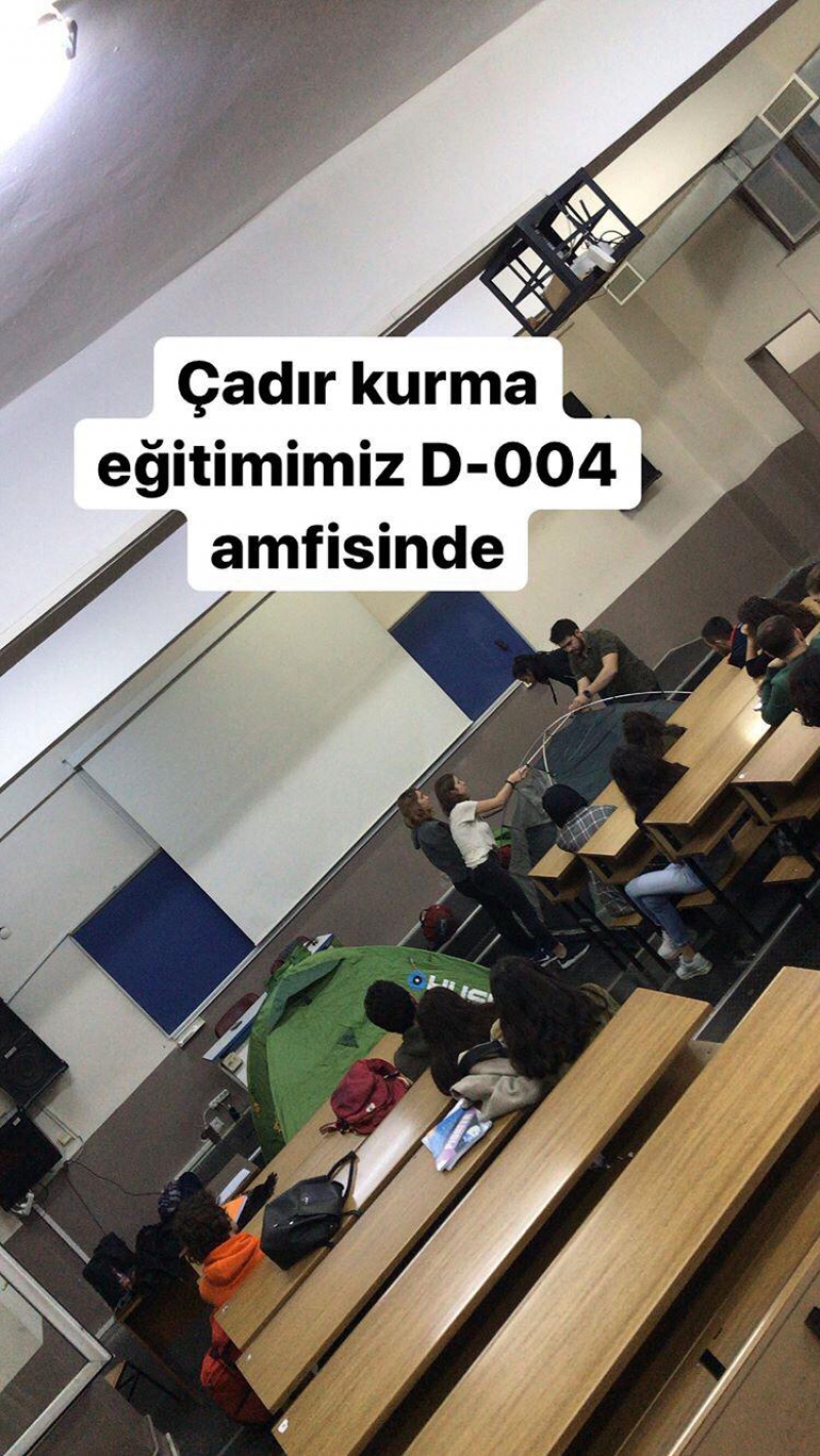 Dağcılık ve Doğa Sporları Kulübü-çadır Kurma Eğitimi Dağcılık ve Doğa Sporları Kulübü