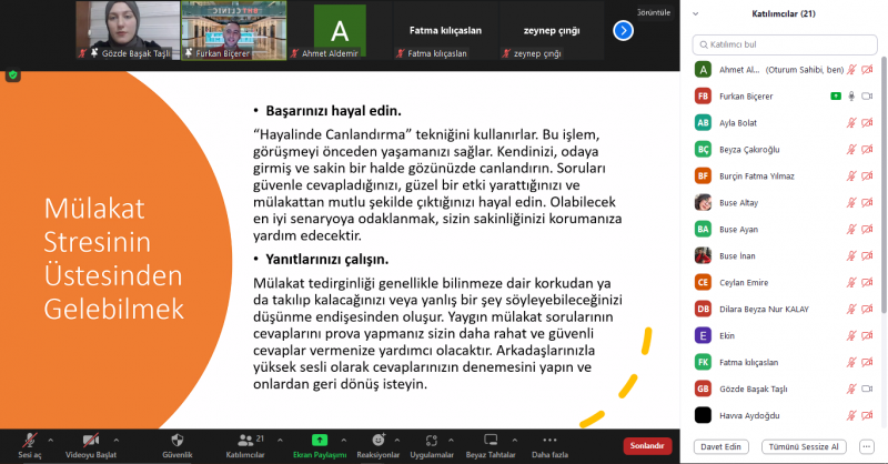 CV Hazırlama ve Mülakat Eğitimi