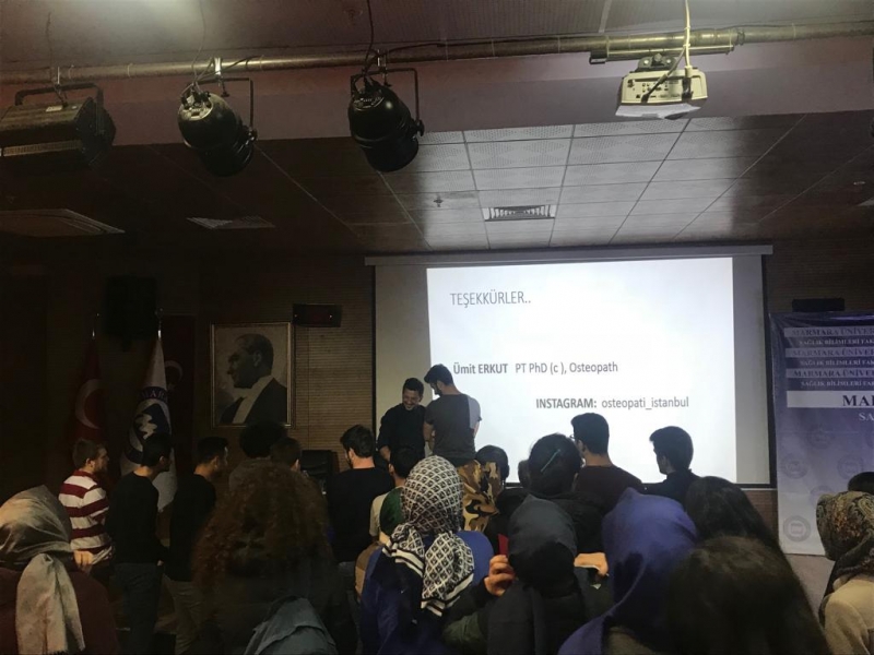 Ümit Erkut ile konferans ve fizyoterapi hakkında bilgiler.